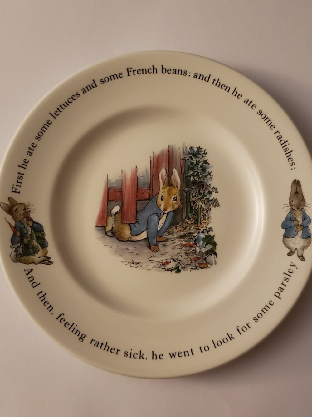 Beatrix Potter Peter Rabbit Child's Plate Wedgwood of Etruria & Barlaston Englan